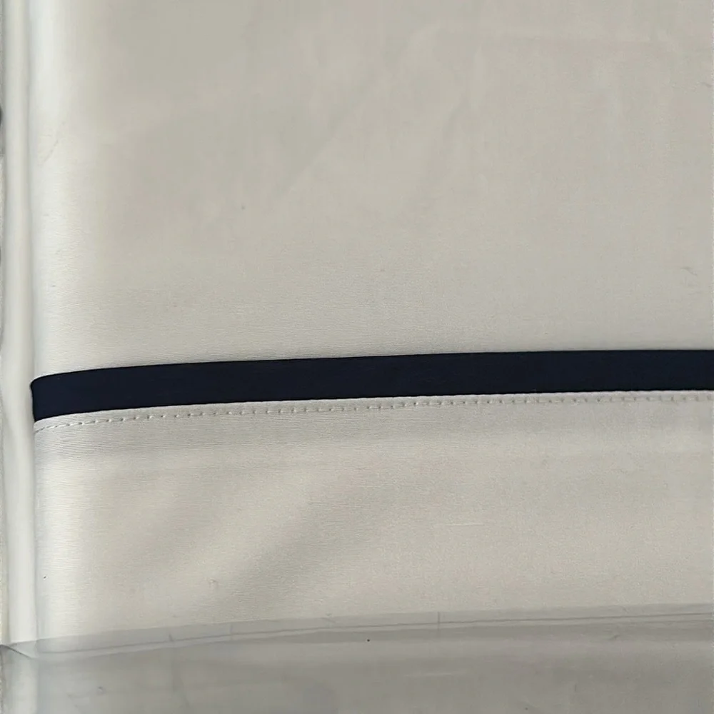 RL King Palmer Percale TC464 White/Polo Navy Duvet Cover & Std and Euro Shams